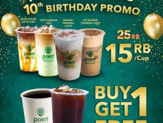 Promo Point Coffee Ulang Tahun ke-10 Beli 1 GRATIS 1 1