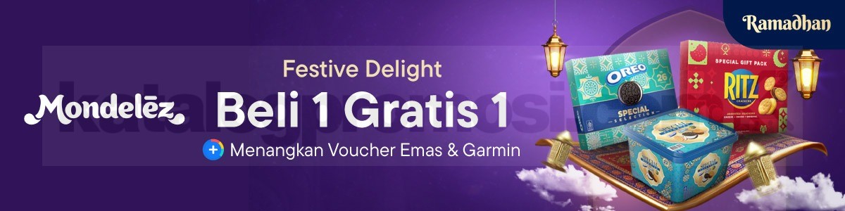 Promo Ramadan Mondelez Beli 1 Gratis 1 & Voucher Emas Promo Ramadan Mondelez Beli 1 Gratis 1 & Voucher Emas di Blibli Maret 2026