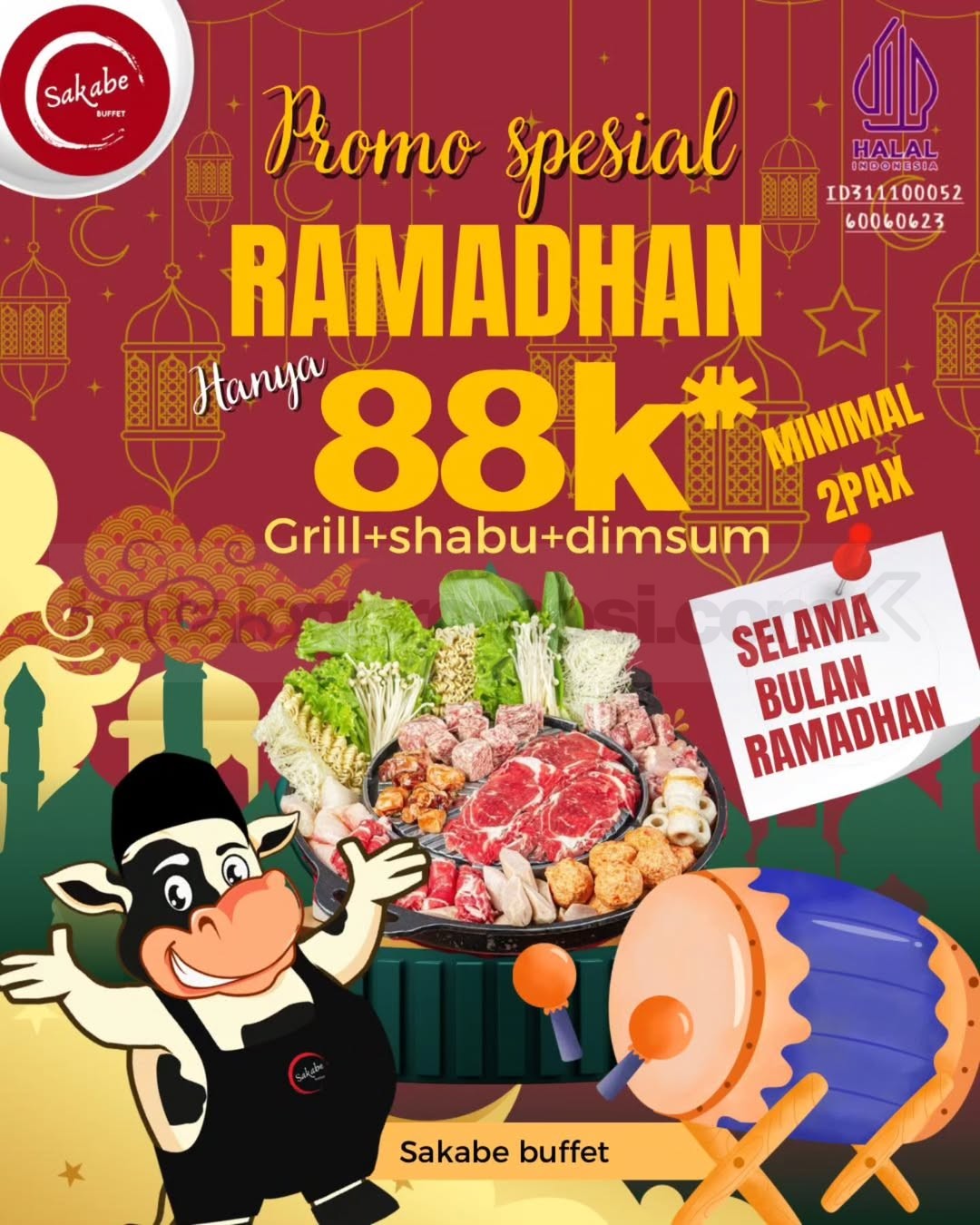 Promo Sakabe Buffet Ramadhan Makan Sepuasnya Rp. 88.000 Promo Sakabe Buffet Ramadhan Makan Sepuasnya Rp. 88.000 grill dan shabu plus es krim