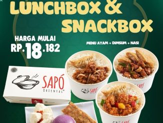 Promo Sapo Oriental Lunchbox & Snackbox mulai Rp. 18.182 dengan paket dimsum dan lunch box minimal pembelian 10 paket