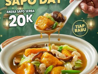 Promo Sapo Oriental Sapo Day Aneka Menu Rp. 20.000 berlaku setiap Rabu di seluruh outlet Sapo Oriental