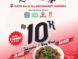 Promo SATO Kartini Days Takoyaki Beef Bowl Rp. 10.000 via online