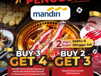 Promo Shaburi Kintan Buffet Mandiri Buy 2 Get 3 khusus kartu kredit Mandiri akhir pekan