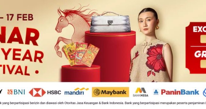 Promo Shopee Lunar New Year Festival Exclusive Launch dan Gratis Ongkir Instant dengan diskon kartu bank tertentu