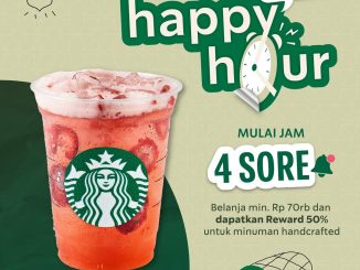 Promo Starbucks Happy Hour Diskon 50% reward 1 minuman Tall setelah belanja Rp. 70.000
