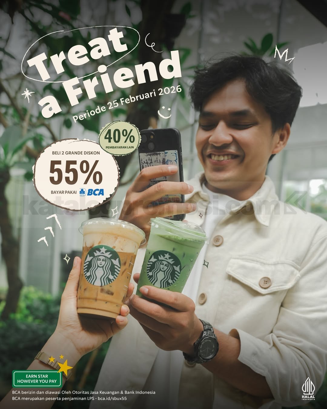 Promo Starbucks Treat A Friend 2 Grande Beverage Diskon 55% Promo Starbucks Treat A Friend 2 Grande Beverage Diskon 55% beli 2 minuman Grande 25 Februari 2026