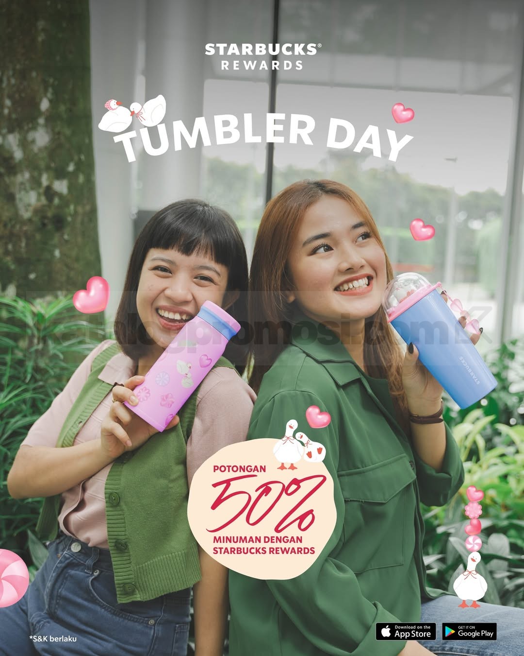 Promo Starbucks Tumbler Day Diskon Minuman 50% Promo Starbucks Tumbler Day Diskon 50% Minuman dengan tumbler pribadi dan Starbucks Rewards