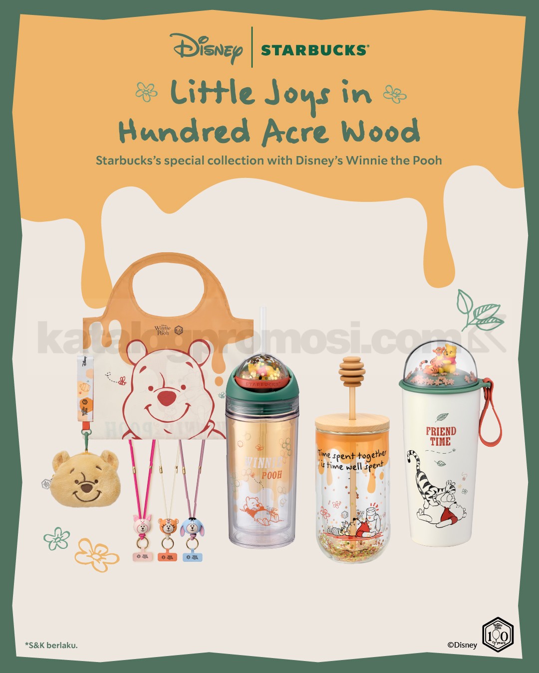 Promo Starbucks NEW! Winnie the Pooh Collection Promo Starbucks Winnie the Pooh Collection Little Joys in the Hundred Acre Wood dengan koleksi tumbler dan merchandise spesial mulai 20 Oktober 2026.