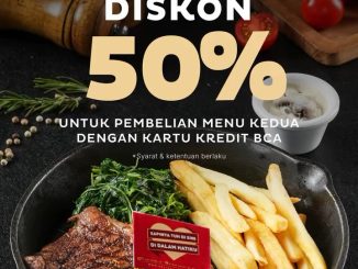 Promo Steak Hotel by HOLYCOW! HUT BCA 69 Diskon 50% periode 21 – 22 Februari 2026 bayar Kartu Kredit BCA