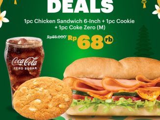 Promo Subway Galungan Deals Paket Hemat Rp. 68.000 combo sandwich cookie dan minuman