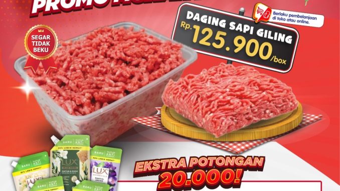 Promo Super Indo Ambil dan Isi Sepuasnya daging sapi giling Rp. 125.900 per box