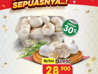 Promo Superindo Ambil & Isi Sepuasnya bawang putih harga Rp. 28.900 per box periode 13 – 15 Maret 2026