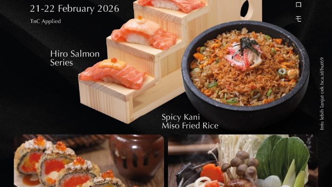 Promo Sushi Hiro HUT BCA 69 Rp. 69.000 periode 21 – 22 Februari 2026 bayar Kartu Kredit BCA