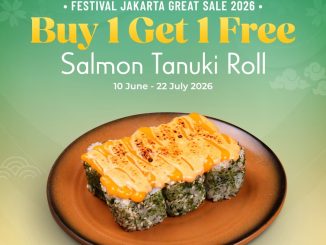 Promo Sushi Tei Festival Jakarta Great Sale Buy 1 Get 1 Salmon Tanuki Roll di Pondok Indah Mall