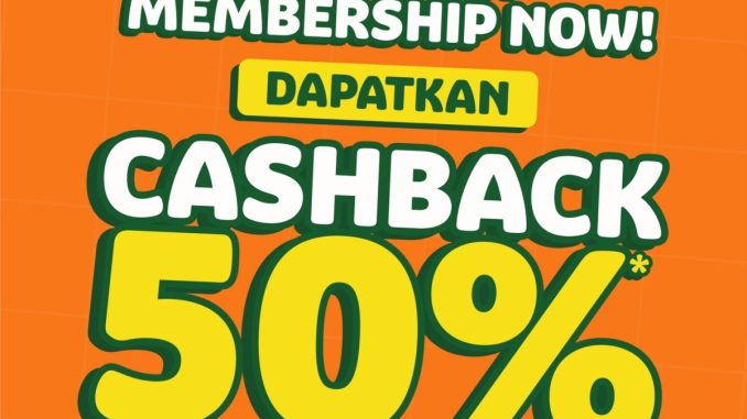 Promo Sushi Yay! Membership Cashback 50% untuk transaksi dine in dan take away
