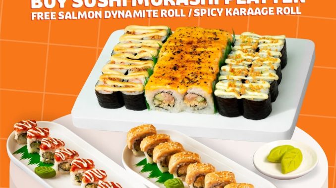 Promo Sushi Yay ShopeeFood Beli 1 Gratis 1 murachi platter gratis roll