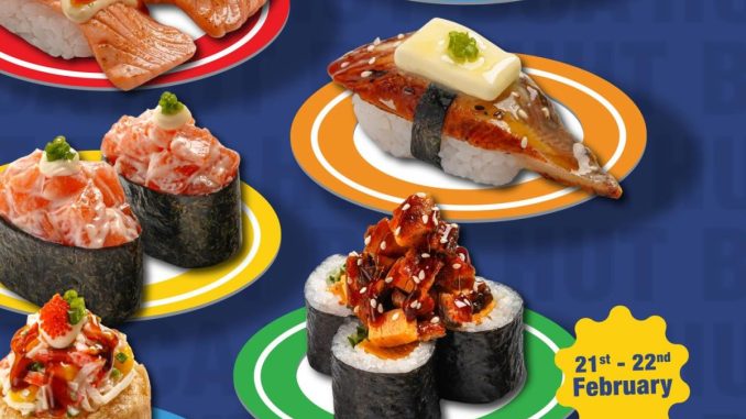 Promo SUSHIGO! HUT BCA ke-69 6 sushi plates Rp. 69.000 periode 21 – 22 Februari 2026 untuk BCA Credit Card.