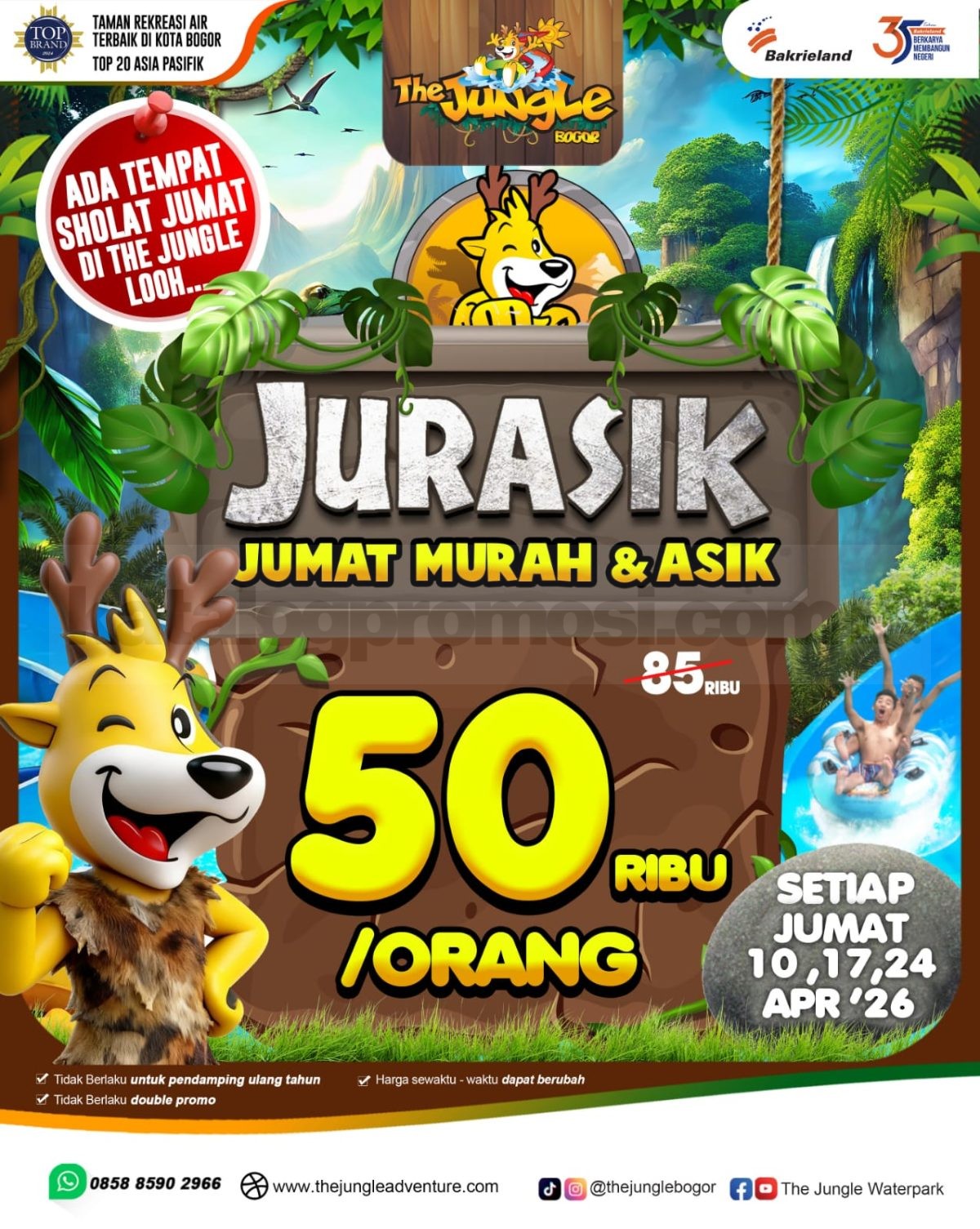 Promo The Jungle JURASIK Jumat Murah Ber 3 Rp. 100.000 Promo The Jungle JURASIK Jumat Murah Ber 3 Rp. 100.000 1