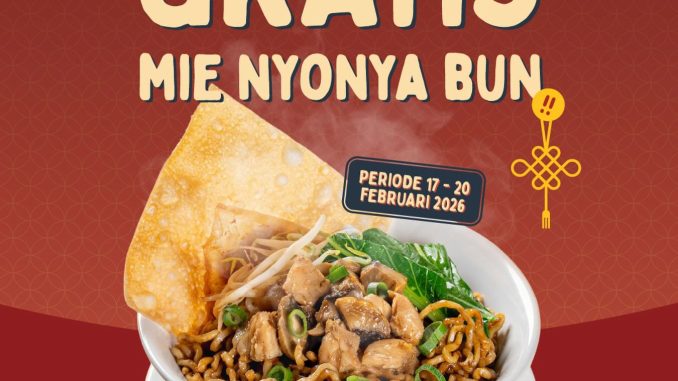 Promo The Peoples Cafe GRATIS Mie Nyonya Bun periode 17 – 20 Februari 2026 untuk member Ismaya+