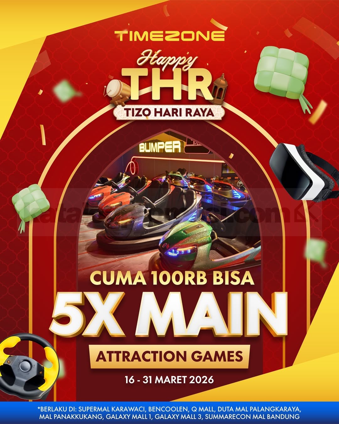 Promo Timezone 5x Games Attraction Rp. 100 ribu Promo Timezone 5x Games Attraction Rp. 100 ribu main 5 permainan seru