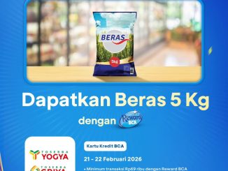 Promo Toserba Yogya HUT BCA 69 Gratis Beras 5 Kg periode 21 – 22 Februari 2026 Reward BCA