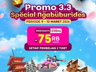 Promo Trans Snow World Bintaro Ngabuburides Main Salju Rp. 75.000 termasuk kereta gantung dan sepatu boots