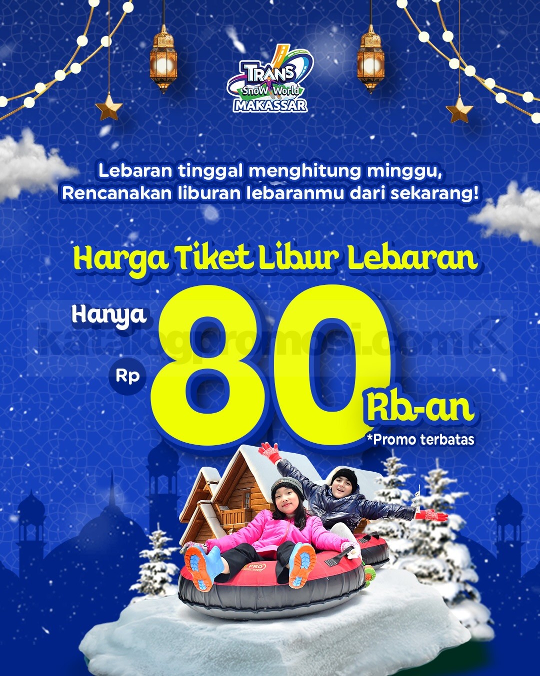 Promo Trans Snow World Makassar Presale 1 Libur Lebaran Rp. 82.500 Promo Trans Snow World Makassar Presale 1 Libur Lebaran Rp. 82.500 periode Februari Maret 2026