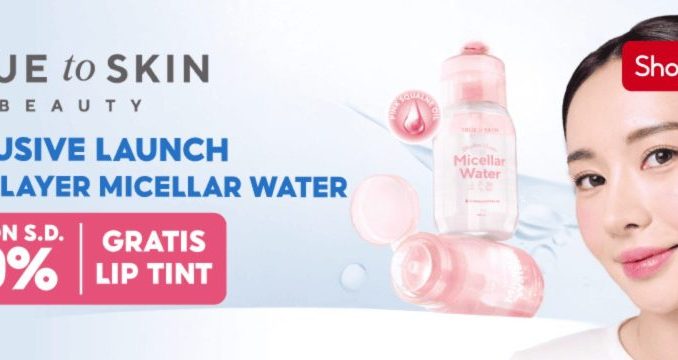 Promo True to Skin Effortless 2 Layer Micellar Diskon 40% dengan Pink Squalane Oil