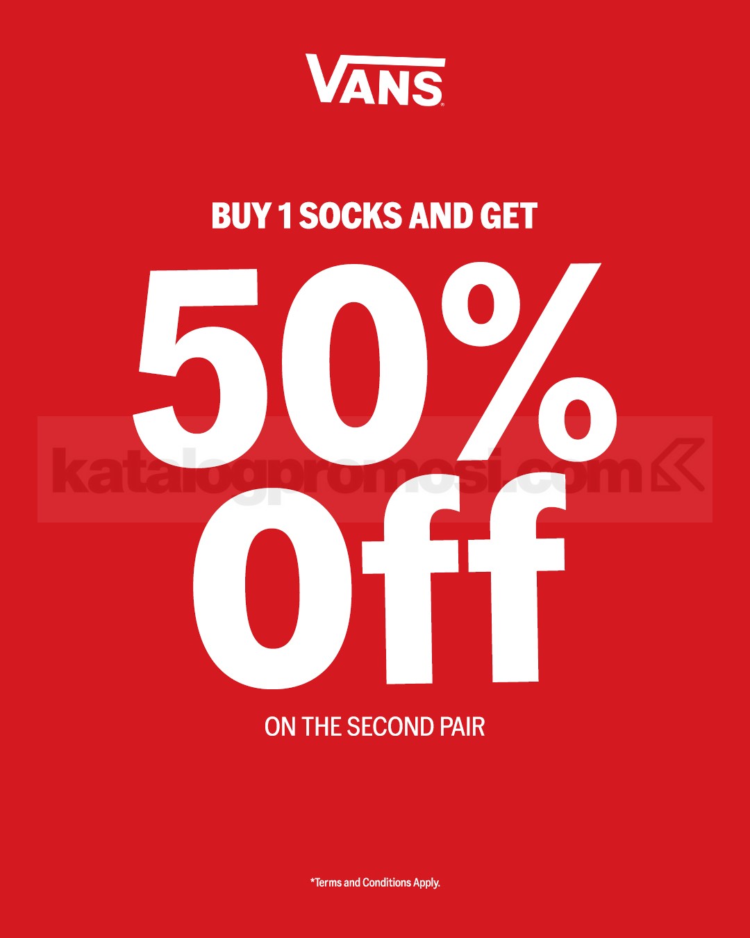 Promo Vans Diskon 50% off untuk Kaos Kaki Promo Vans Diskon 50% off untuk Kaos Kaki 1