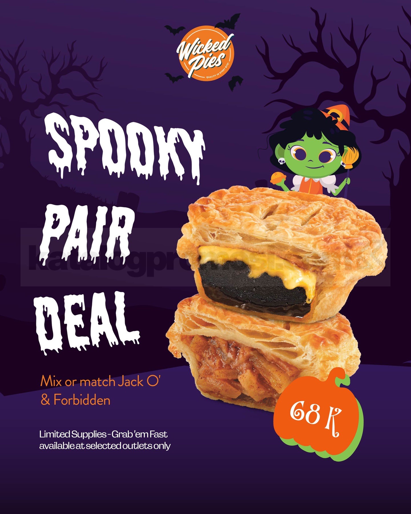 Promo Wicked Pies Spooky Pair Deal 2 Pie Cuma Rp68.000