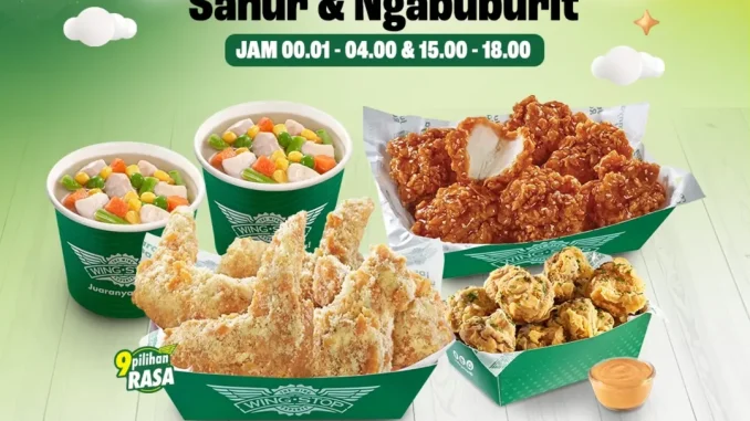 Promo Wingstop Paket Sahur & Ngabuburit Rp. 59.091 periode 19 Februari 2026 - 20 Maret 2026