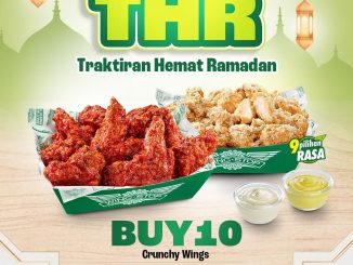 Promo Wingstop Traktiran Hemat Ramadan Beli 10 Gratis 10 beli 10 Crunchy Wings gratis 10 Boneless