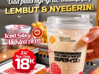 Promo Yakiniku Like Iced Silky Milk Tea Rp. 18.000 minuman creamy dan refreshing