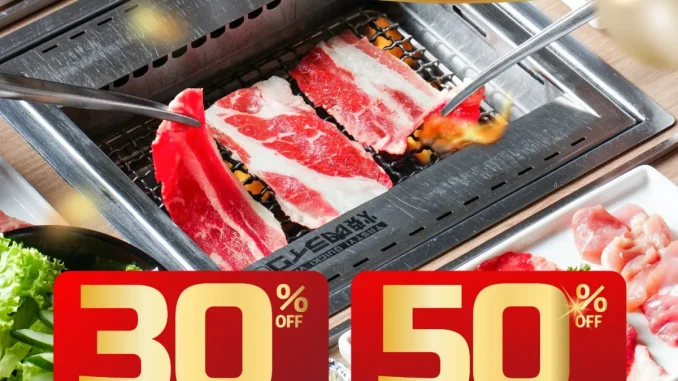 Promo Yakiniku Like March Birthday Treats Diskon hingga 50% untuk member Boga App bulan Maret