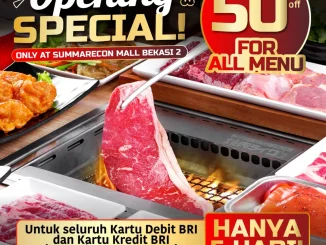 Promo Yakiniku Like Opening Special Diskon hingga 50% Semua Menu di Summarecon Mall Bekasi 2