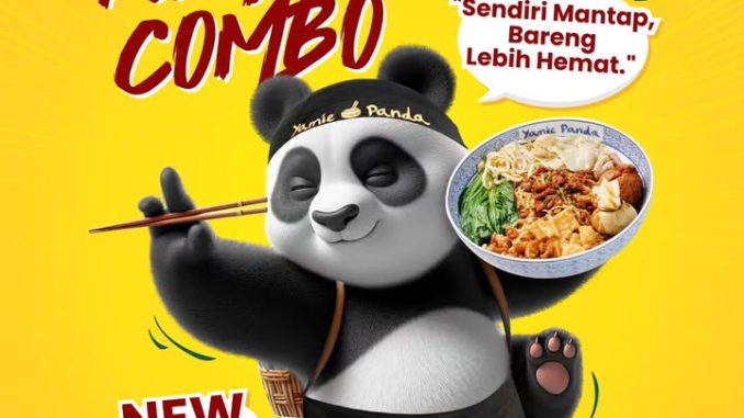 Promo Yamie Panda Kungpan Combo mulai Rp. 33.000 paket yamie hemat lengkap minum dan camilan