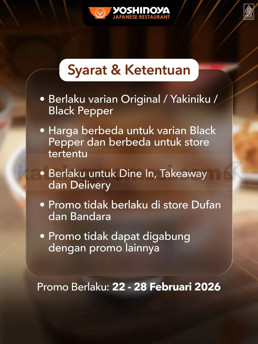 Promo Yoshinoya Payday Diskon 50% Double Beef Bowl Promo Yoshinoya Payday Diskon 50% Double Beef Bowl 1