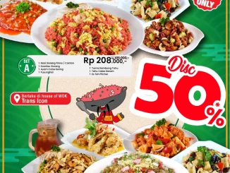 Promo House of WOK Bank Mega Diskon hingga 50% untuk menu nasi goreng dan mie goreng di Trans Icon Mall Surabaya