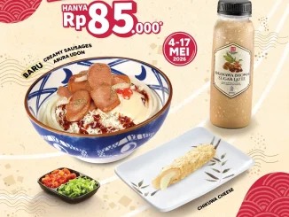 Promo Marugame Udon Paket Mei Riah Cuma Rp. 85.000 dengan pilihan udon, chikuwa cheese dan latte