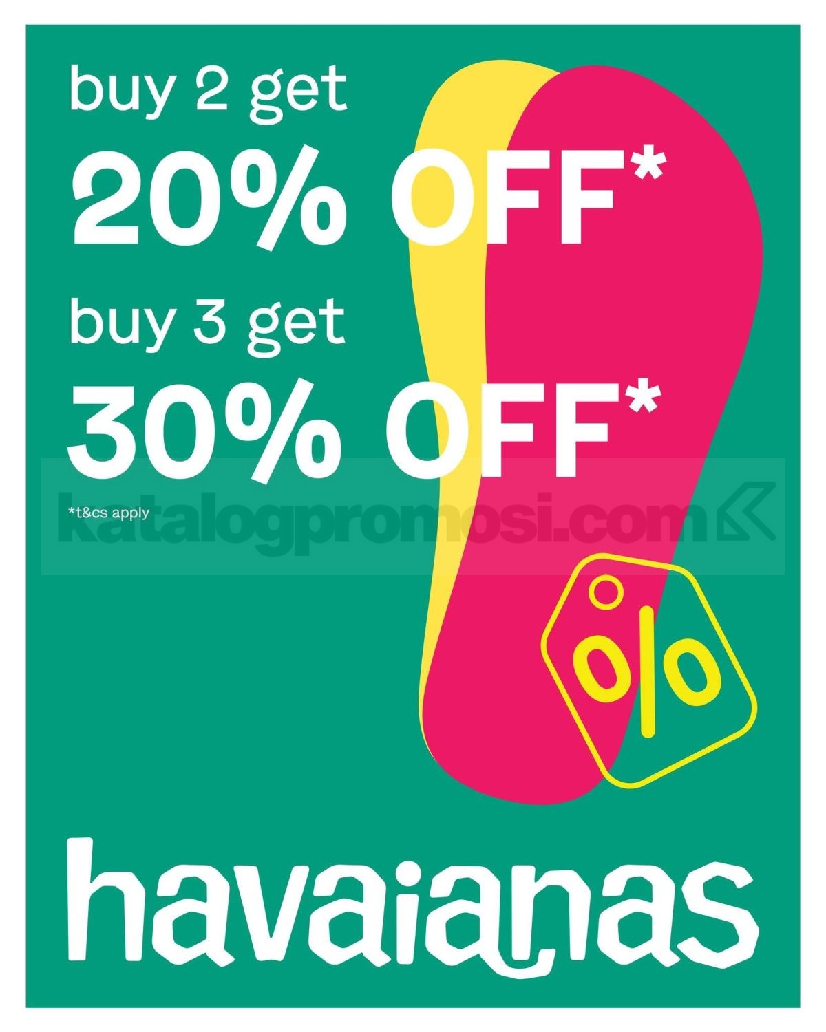 Promo Havaianas Beli 3 Diskon 30% Beli 2 Diskon 20% Promo Havaianas beli 3 diskon 30 atau beli 2 diskon 20 sandal stylish