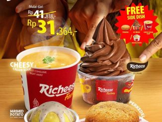 Promo Richeese Factory buy 3 get 1 side dish mulai Rp. 31.354 pilihan cemilan favorit