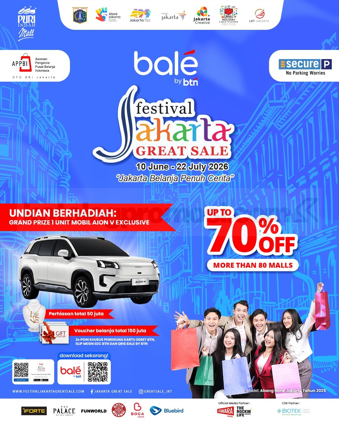 Festival Jakarta Great Sale 2026 di Puri Indah Mall Festival Jakarta Great Sale 2026 di Puri Indah Mall dengan diskon hingga 70% dan undian berhadiah menarik