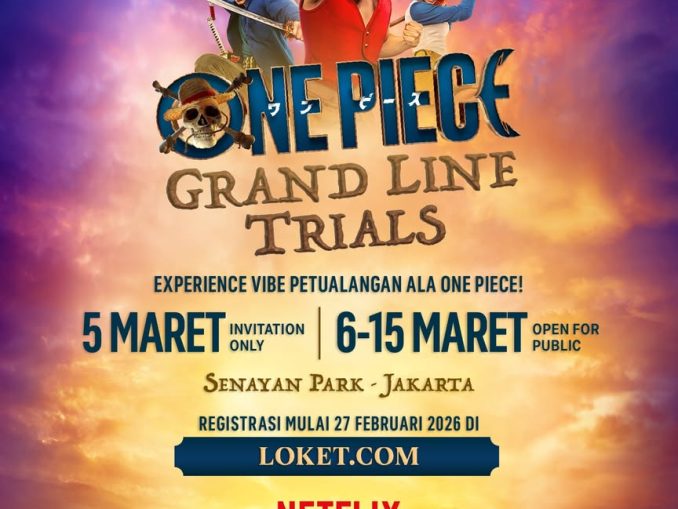 One Piece Grand Line Trials di Senayan Park Jakarta 5–15 Maret 2026 area interaktif tematik
