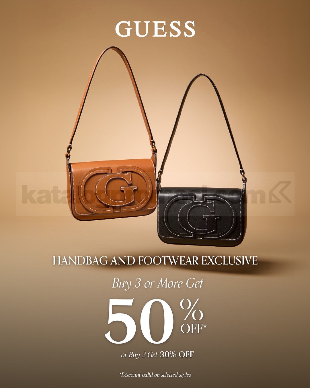 Promo GUESS Buy 3 Diskon 50% Handbag & Footwear Promo GUESS Buy 3 Diskon 50% Handbag & Footwear