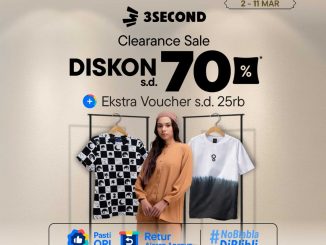 Promo 3Second Clearance Sale diskon hingga 70% di Blibli untuk pakaian tas sepatu dan aksesoris