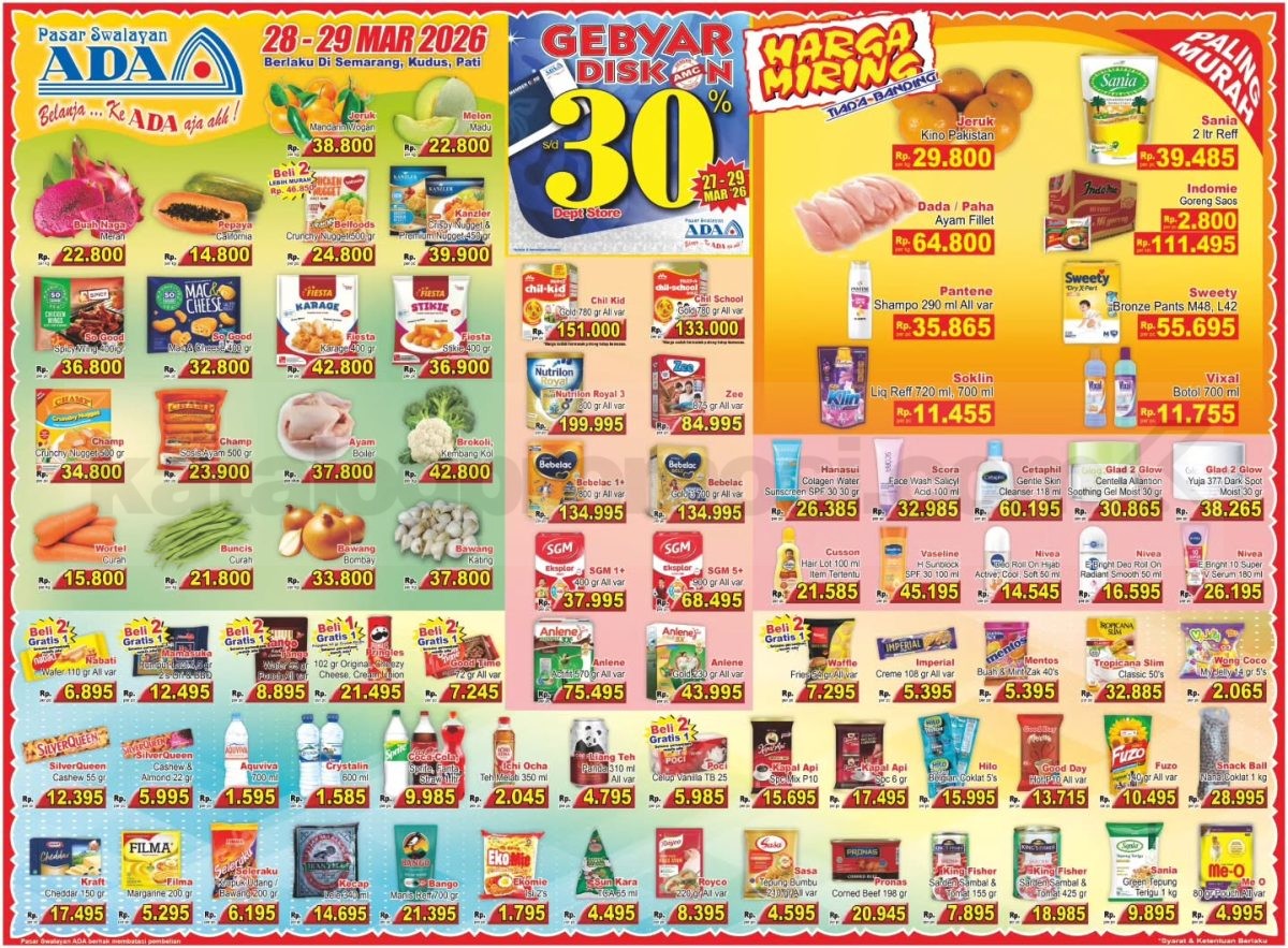 Promo ADA PASAR SWALAYAN Katalog JSM 28-29 MARET 2026 – SoPasti.Com