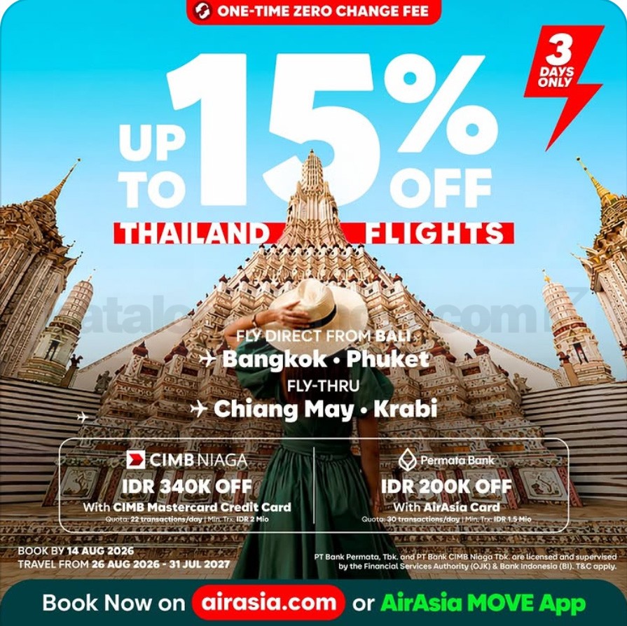 Promo AirAsia Terbang ke Thailand Diskon hingga 15%