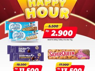Promo Alfamart Happy Hour hanya 2 jam tanggal 30 Maret 2026 pukul 17.00 sampai 19.00 WIB produk cokelat