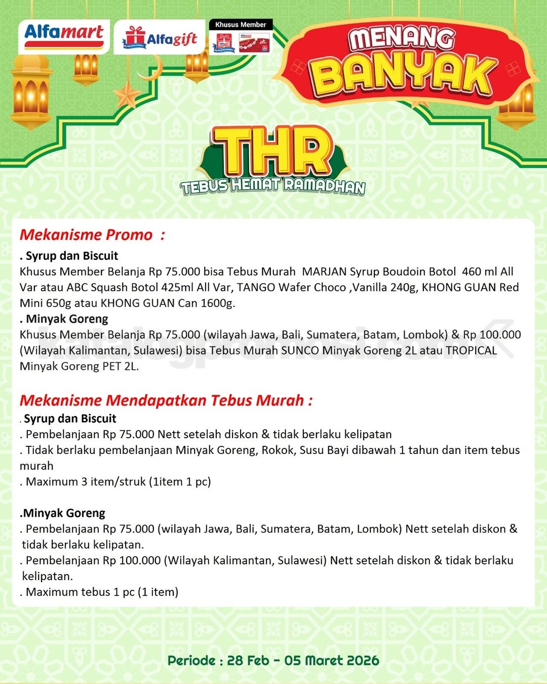 Promo ALFAMART THR Tebus Hemat Ramadhan Promo ALFAMART THR Tebus Hemat Ramadhan 5