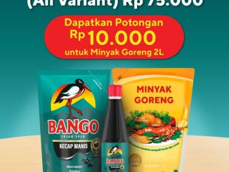 Promo Alfamidi Bango diskon Rp. 10.000 minyak goreng 2L setelah pembelian Bango Rp. 75.000